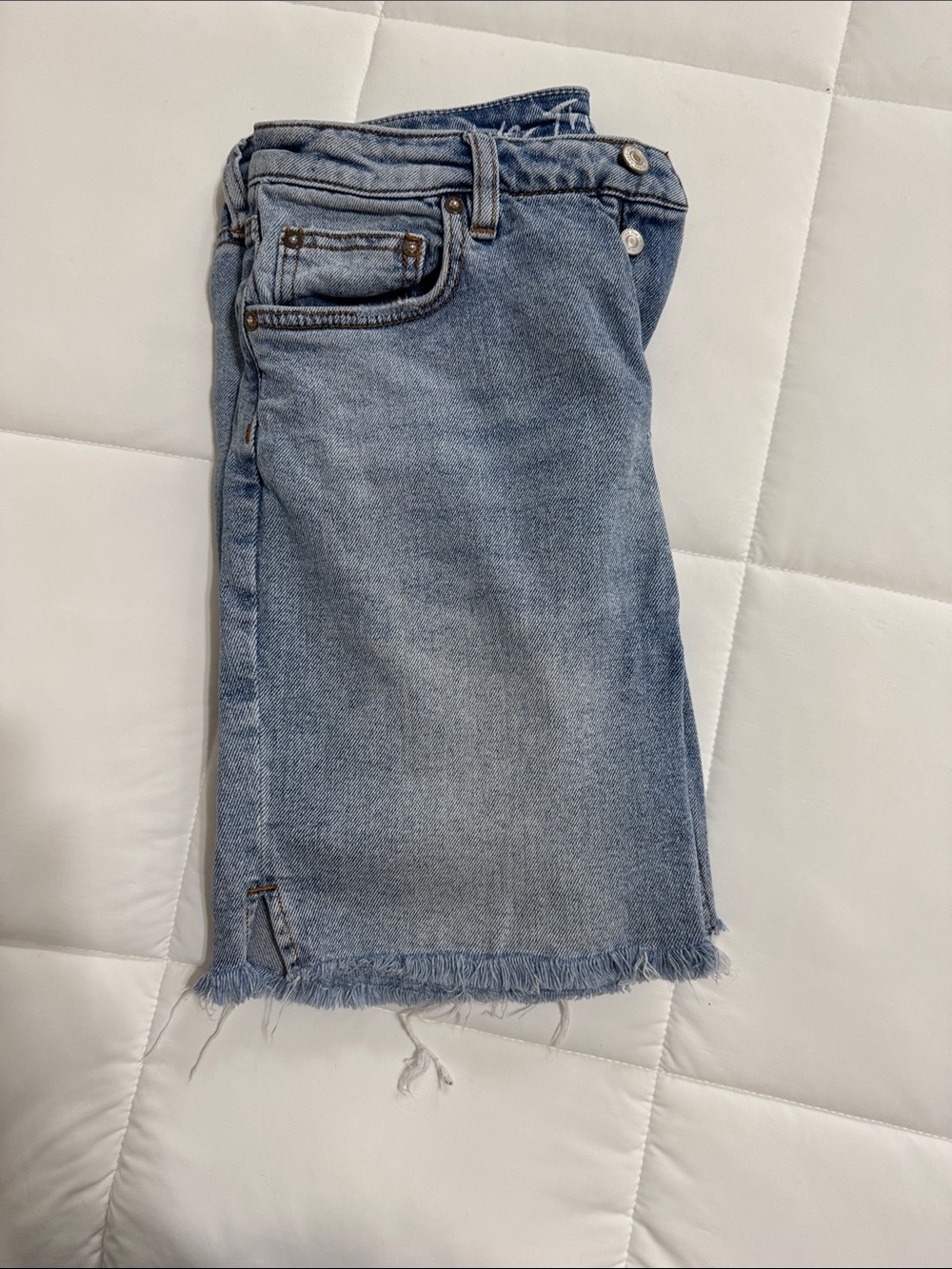 We The Free Light Blue Cutoff Denim Shorts - Picture 4 of 4